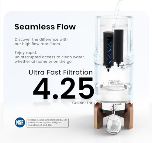 1.5G Stainless Steel Water Filter with 2 Carbon Filters
