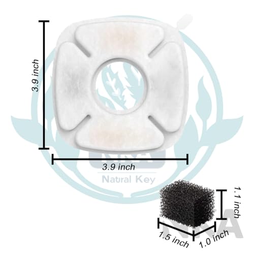 40 Pcs Cat Water Fountain Filters Replacement Compatible with Veken 95oz (20 Count)