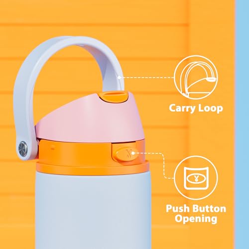 24 oz Insulated Water Bottle with Straw