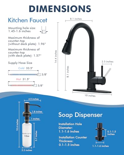 Kitchen Faucet with Pull Down Sprayer