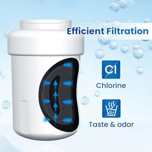 RWF0600A Refrigerator Water Filter Replacement for GE SmartWater MWFA (4 Count)