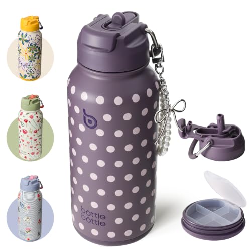 32oz Insulated Water Bottle with Pill Box