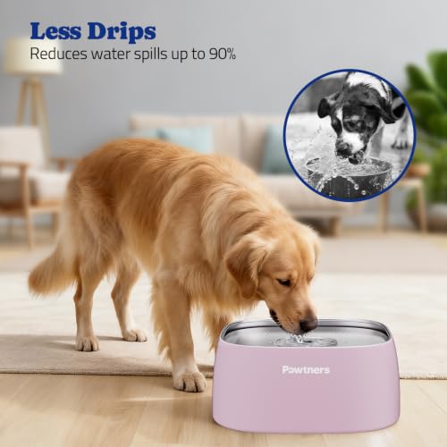 All Stainless Steel Dog Water Bowl No Spill
