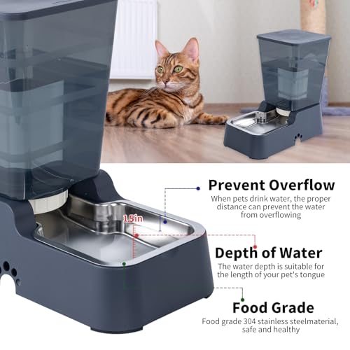 Automatic Dog Cat Water Dispenser Large Capacity 5Lfor Cats and Medium and Large