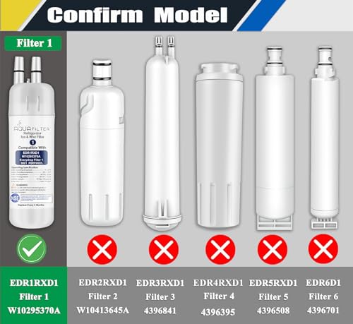 FILTER1 W10295370 A Refrigerator Water Filter Replacement Compatible for EDR1RXD 1 WATER FILTER W10295370 A Refrigerator Models