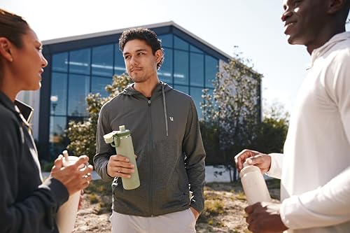 Sport Triple Insulated Water Bottle with Spout Lid and Ice Blocker