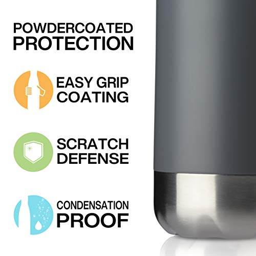 17oz Sport Water Bottle 4 Pack Vacuum Insulated Stainless Steel Leak