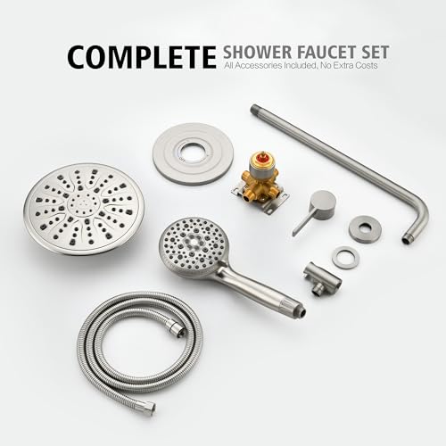 Rain Shower System Brushed Nickel with Rough