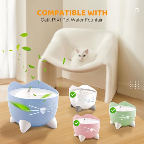 16 Pack Pet Fountain Filters for Catit PIXI Cat Drinking Fountain (16 Count)