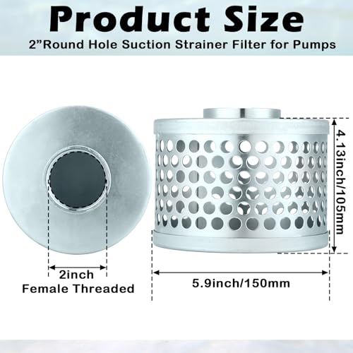 2 Inch Round Hole Suction Strainer Filter Hose for Water Pump