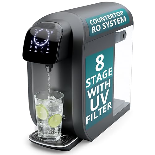 8 Stage Countertop Reverse Osmosis Water Filter System with UV