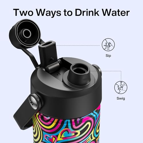 Insulated Water Bottle with Straw Stainless Steel Water Bottle