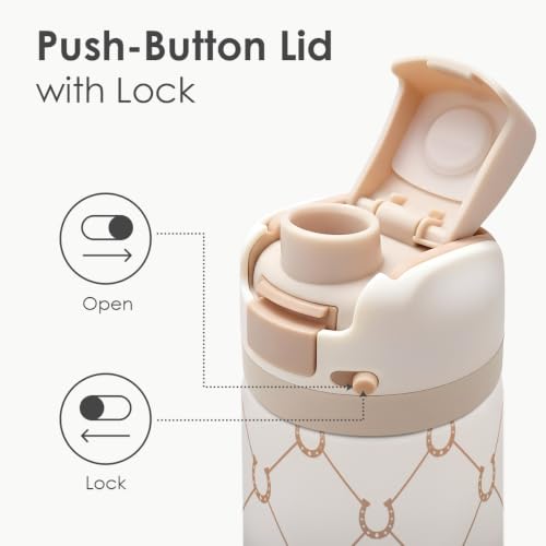 Horse Insulated Stainless Steel Water Bottle with Straw for Sports and Travel 24 Ounces for Women Girls Friends Teens Birthday
