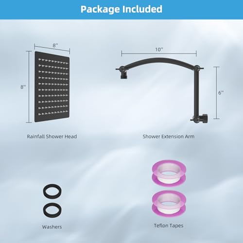 All Metal 8'' Rain Shower Head