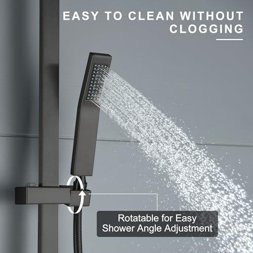 Matte Black Hand Shower with Slide Bar 29" Shower Slide Bar
