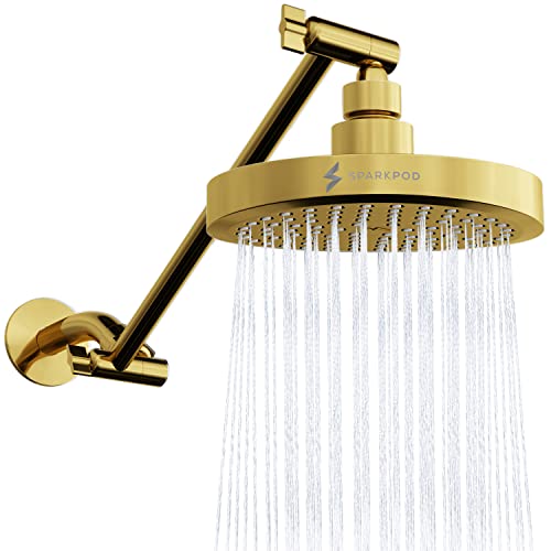 6" Round Rain Shower Head with 11" Shower Arm