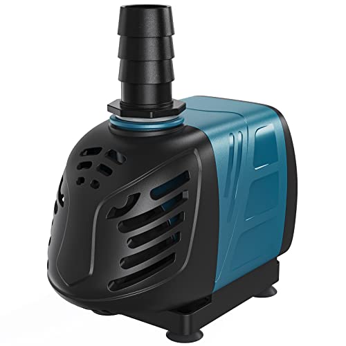 Aquarium 400 GPH Submersible and Inline Water Pump 30W 6ft High Lift AC 120 V Quiet Adjustable Return Pump with 6 ft. Power Cord for Fish Tanks Pond Waterfalls Fountains Sumps and Gardens