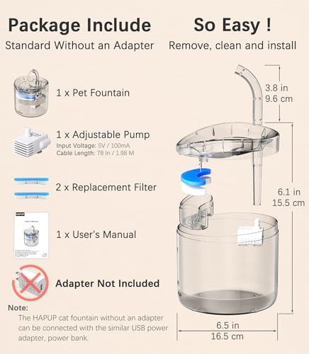 Cat Water Fountain Animal Water Dispenser 61OZ