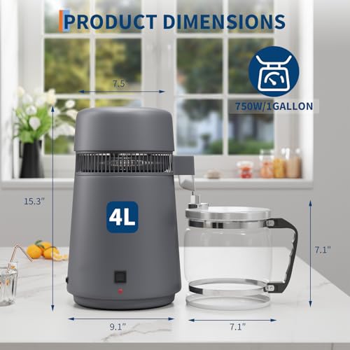 4L Countertop Water Distiller