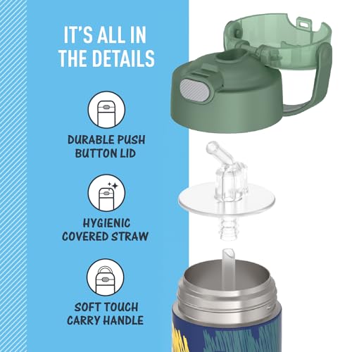 FUNTAINER Water Bottle with Straw