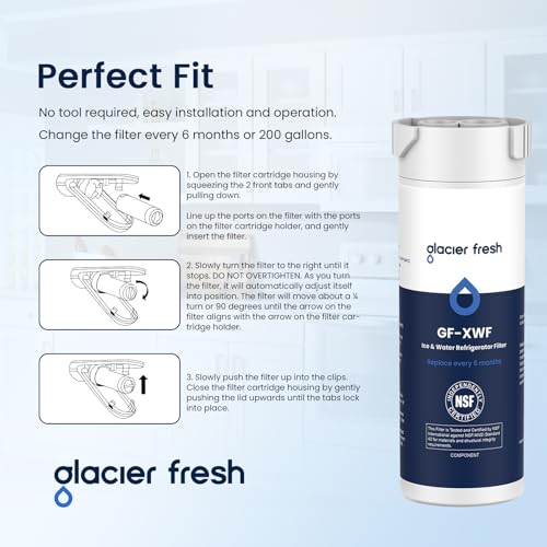 XWF Replacement for GE XWF Refrigerator Water Filter 3 Pack (3 Count)