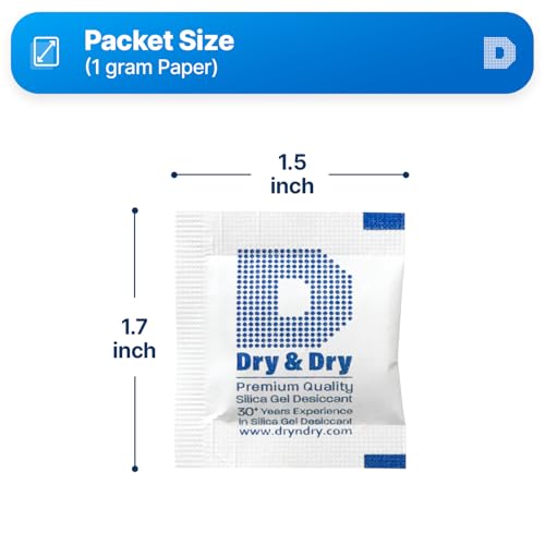 1 Gram [500 Packets] Silica Gel Packets Desiccants