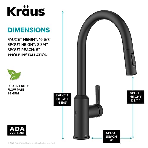Matte Black Touchless Pull Down Kitchen Faucet KSF