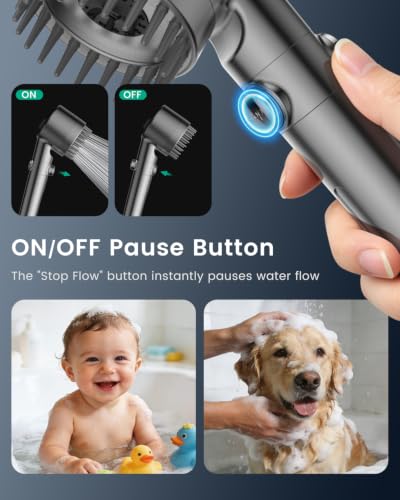 Filtered Shower Head with Handheld 4PCS Filters ShowerHead