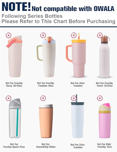 2PCS Silicone Boot for Owala FreeSip Water Bottle 24oz (2 Count)