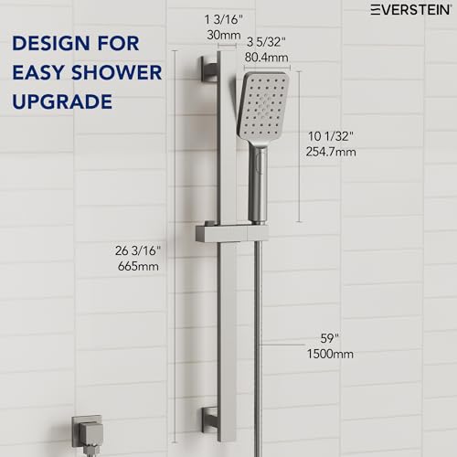 EVESTEIN Adjustable Hand Held Shower with Slide Bar