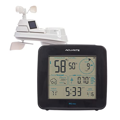 Iris Weather Station with Mini Wireless Display for Temperature