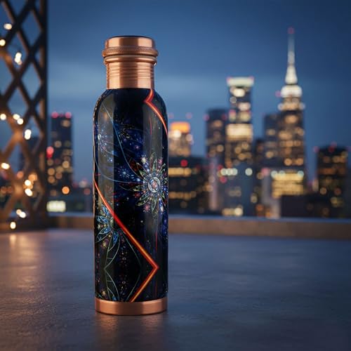 Pure Printed Copper Water Bottle