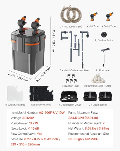 224.5GPH Canister Filter