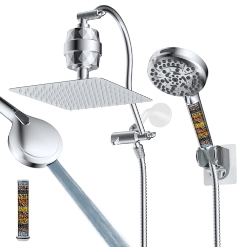All Metal Dual Filtered Rainfall High Pressure 10'' Shower Head