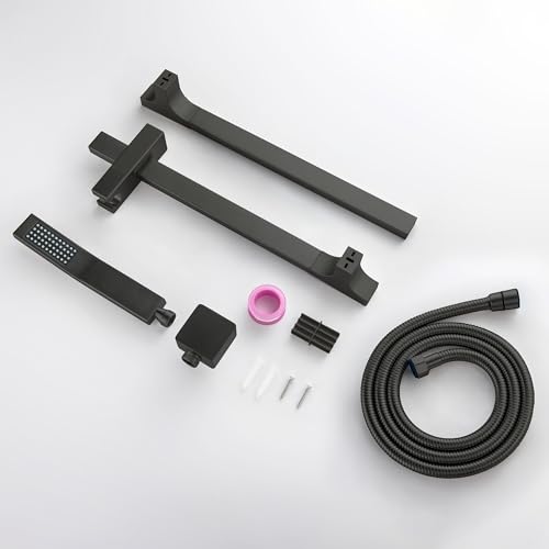 Matte Black Hand Shower with Slide Bar 29" Shower Slide Bar