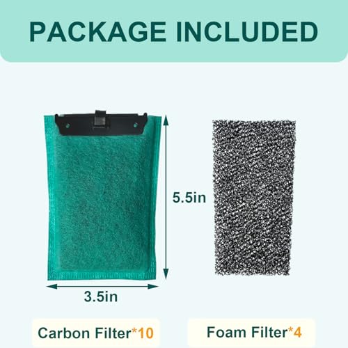 14 Bio Bag Medium Filter Cartridges with Foam Filters Compatible with Tetra Whisper Internal Power Filter 5 (14 Count)