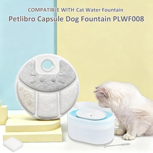 Pet Water Fountain Filters Fit for Petlibro Capsule Dog Fountain PLWF008 (40 Count)
