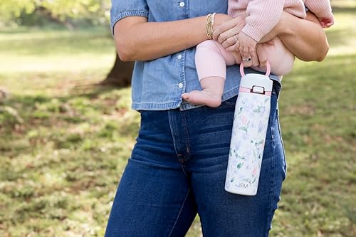 Water Bottle with Straw & Handle