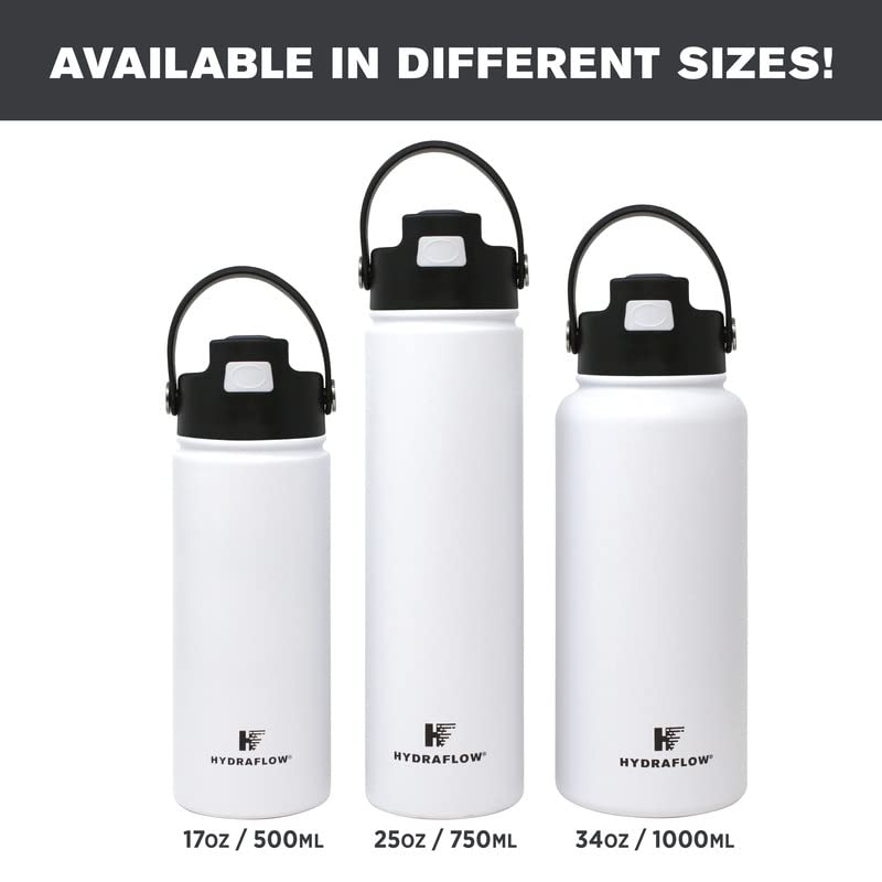 Hybrid Triple Wall Vacuum Insulated Water Bottle with Flip Straw