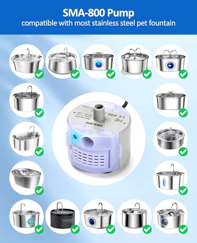 SMA 800 Submersible Pump for Stainless Steel Indoor Pet Water Dispenser