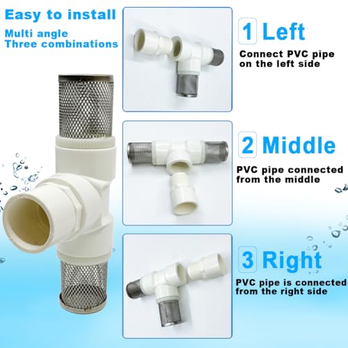 1 2" T Strainers steel filter cover connected to 1