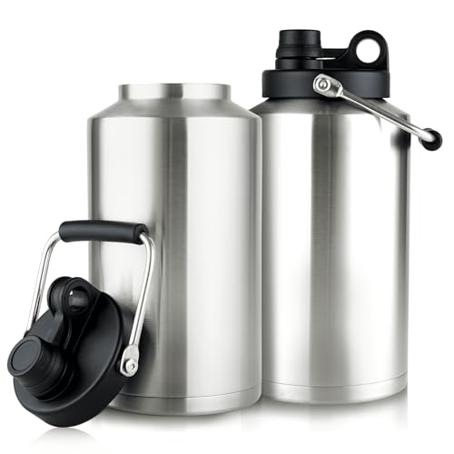 1 Gallon Water Bottle Insulated Stainless Steel Keeps Ice 48Hr