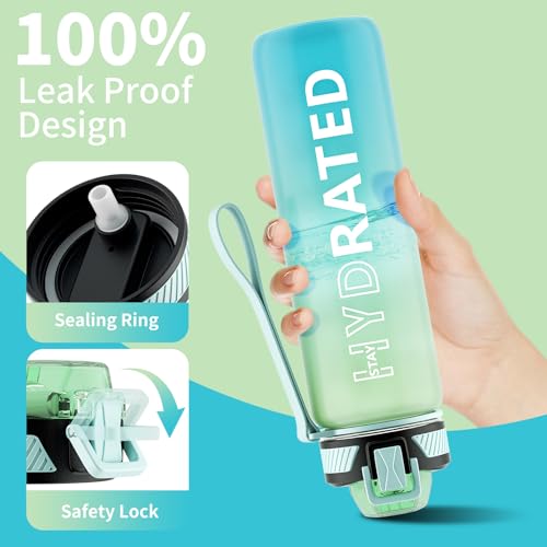 Water Bottle with Straw