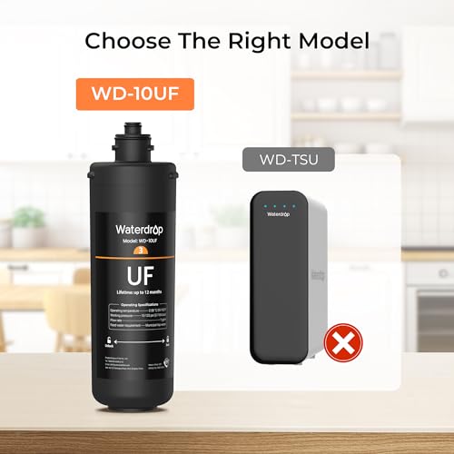WD 10UF Water Filter Replacement for Waterdrop TSA