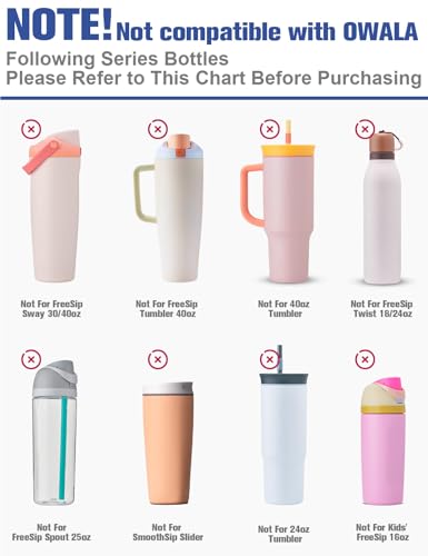2PCS Silicone Boot for Owala FreeSip Water Bottle 32oz (2 Count)