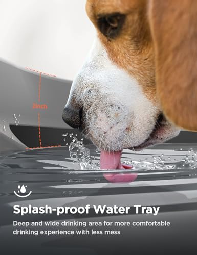 7L 1.8Gal Dog Water Fountain for Large Dog