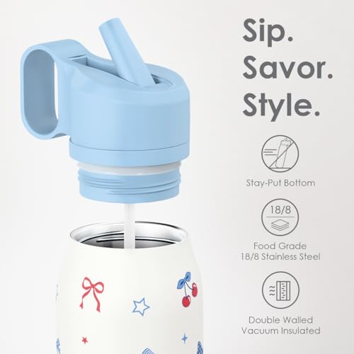 American Flag Stainless Steel Water Bottle with Twist Lid 20oz