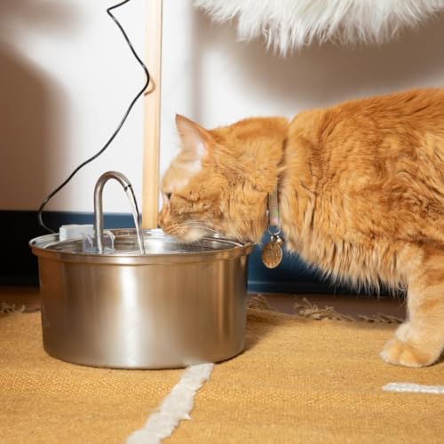 Stainless Steel Cat Water Fountain Automatic Drinking Fountain