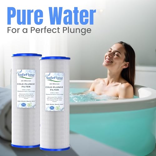 10in Ice Bath Chiller Filters 20 Micron 10" x 2.5" Water Filter Replacement Cartridge (4 Count)