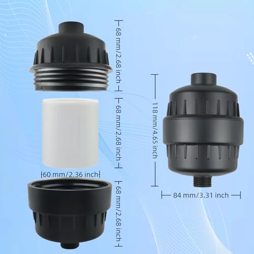 20 Stage Showerhead Filter for Hard Water Heavy Metals and Sediments